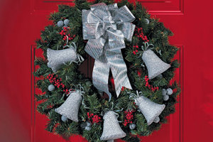 Christmas silver bells crafts wreath welcome easy bell adults favecrafts ho holiday crochet silverbells wreaths stitched faux wall doodles dz 123 Easy Christmas Crafts for Adults | FaveCrafts.com