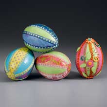 Bright Paper and Ribbon Eggs Bright Paper and Ribbon Eggs