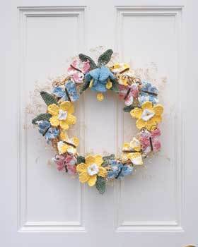 Crochet Spring Celebration Wreath Crochet Spring Celebration Wreath