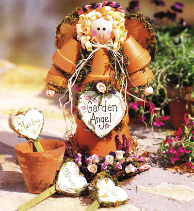 Clay Pot Garden Angel Clay Pot Garden Angel