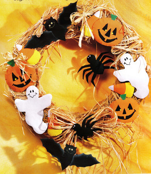Brown Bag Halloween Wreath Brown Bag Halloween Wreath