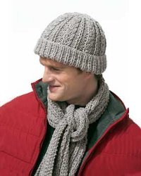 Gray Knit Scarf Set Gray Knit Scarf Set