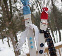 Paint Stick Snowmen Paint Stick Snowmen