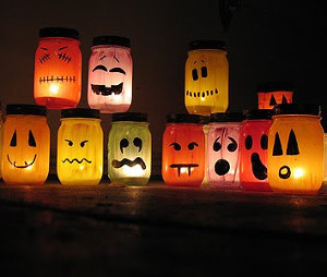 Painted Jar Luminaries Painted Jar Luminaries