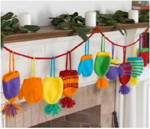 Bright Knit Hats and Mittens Holiday Decorations Bright Knit Hats and Mittens Holiday Decorations
