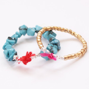Cute Stackable Beaded Wire Rings Cute Stackable Beaded Wire Rings