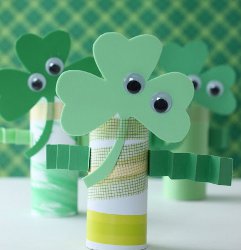 Cardboard Tube Shamrock Creatures Cardboard Tube Shamrock Creatures
