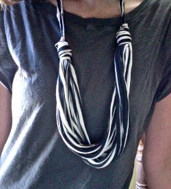Stringy Striped Tee Necklace Stringy Striped Tee Necklace