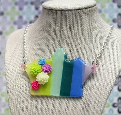 Rainbow Royalty Statement Necklace Rainbow Royalty Statement Necklace