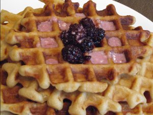 Homemade Blackberry Waffles Homemade Blackberry Waffles