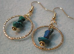 dangle hoop beaded earrings