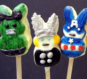 Superhero Peep Pops Superhero Peep Pops