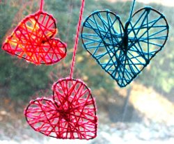 Decorative Yarn Hearts Decorative Yarn Hearts