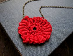 Scarlet Coiled Medallion Necklace Scarlet Coiled Medallion Necklace