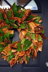 Wrap christmas foil kirkland signature costco vary pricing inventory store Real Magnolia Leaf Wreath | AllFreeChristmasCrafts.com