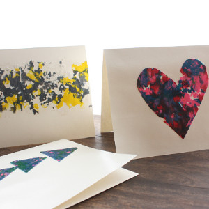 Melted Heart Crayon Shavings Card Melted Heart Crayon Shavings Card