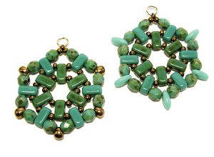 Gorgeous Green Brick Bead Pendant Gorgeous Green Brick Bead Pendant