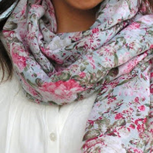 Floral Scarf from Dress Floral Scarf from Dress