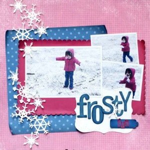 Frosty Fun Scrapbook Layout Frosty Fun Scrapbook Layout