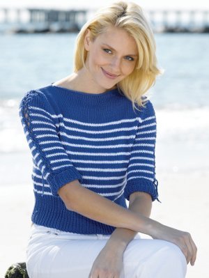 Must-Have Nautical Sweater | AllFreeKnitting.com