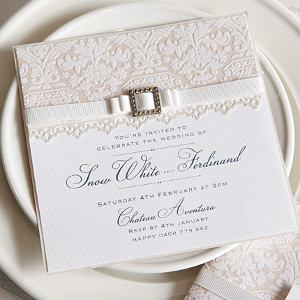 Elegant White Lace Invitations Elegant White Lace Invitations