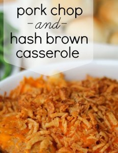 Pork Chop Hash Brown Casserole - Accountant By Day: Pork Chop and Hash Brown Casserole - Shredded cheddar cheese 1 (24 oz.) pkg.