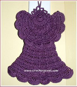 Crochet Angel Dishcloth AllFreeCrochet.com