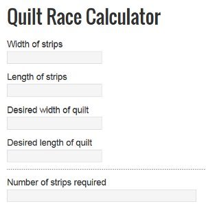 Quilt Race Calculator