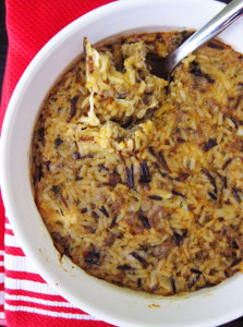 Smoked Sausage and Cheesy Rice Casserole | AllFreeCasseroleRecipes.com