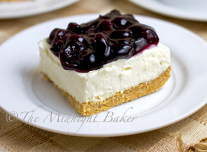 No-Bake Blueberry Cheesecake Bars 
