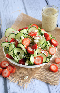 Cucumber and Strawberry Poppy Seed Salad 