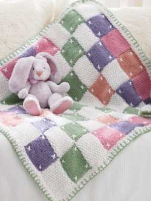 Quilt Inspired Knit Blanket | AllFreeKnitting.com