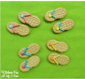 Summertime Sunshine Flip Flop Cookies Summertime Sunshine Flip Flop Cookies