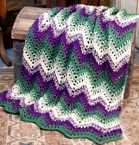 Forest Ripple Crochet Throw AllFreeCrochetAfghanPatterns.com