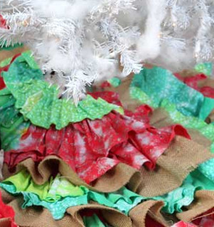 Frilly Fun Burlap Tree Skirt Frilly Fun Burlap Tree Skirt