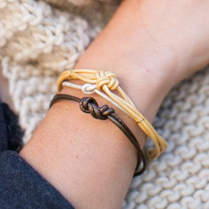 4 Step Leather Knotted Bracelet 4 Step Leather Knotted Bracelet