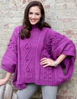 Cozy Cabled Poncho Cozy Cabled Poncho