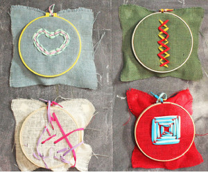 Burlap Embroidery for Kids 