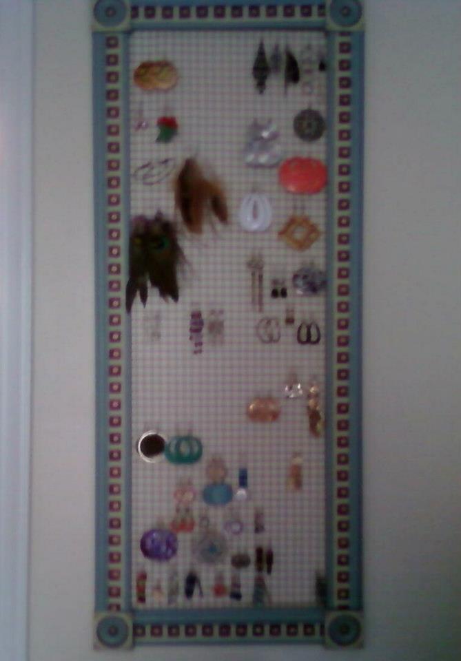 Chicken Wire Earring Holder