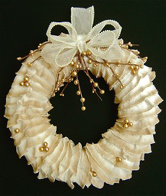 Ruffled Christmas Wreath
