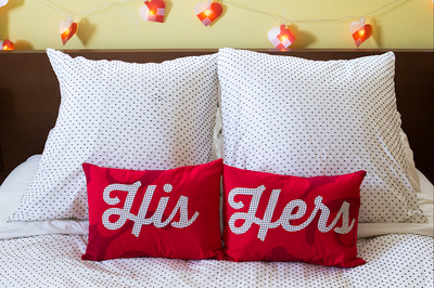 Adorable His and Hers Pillows Adorable His and Hers Pillows