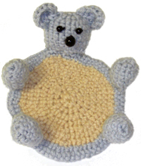 Paw Print Crochet Coaster AllFreeCrochet.com