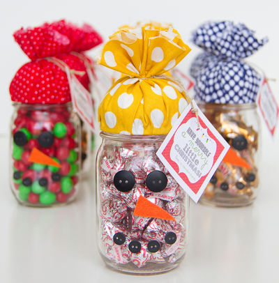 Candy Jar Snowman Gift