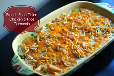 French-Fried Onion Chicken and Rice Casserole 