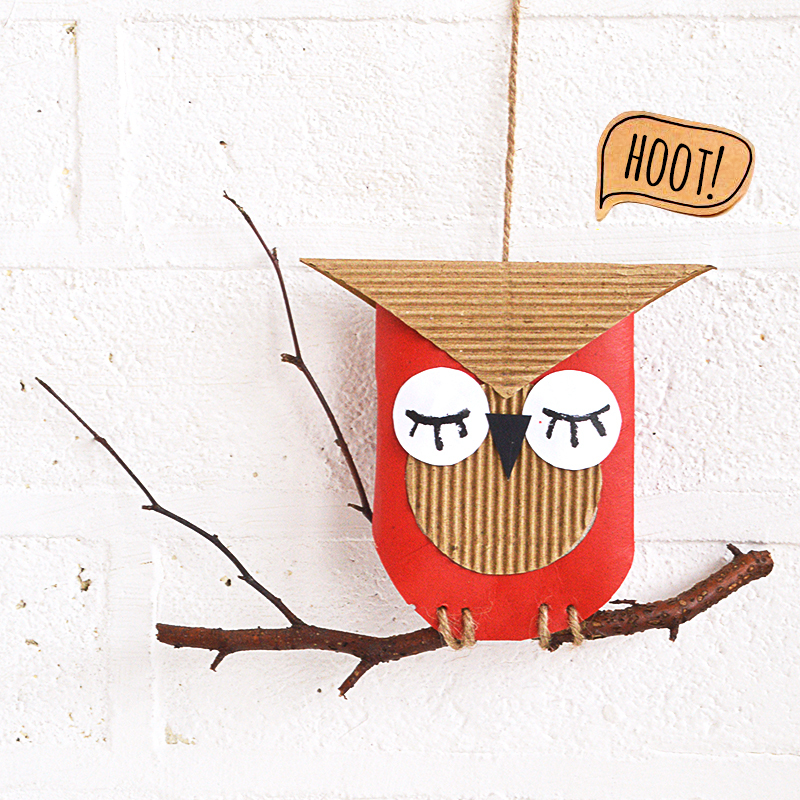 Thrifty Cardboard Owl Craft