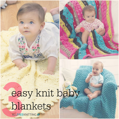 3 Easy Knit Baby Blankets 3 Easy Knit Baby Blankets