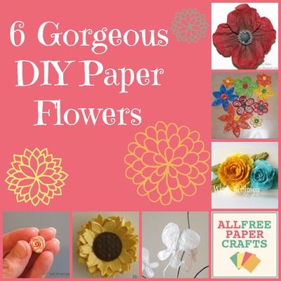 6 Gorgeous DIY Paper Flowers 6 Gorgeous DIY Paper Flowers