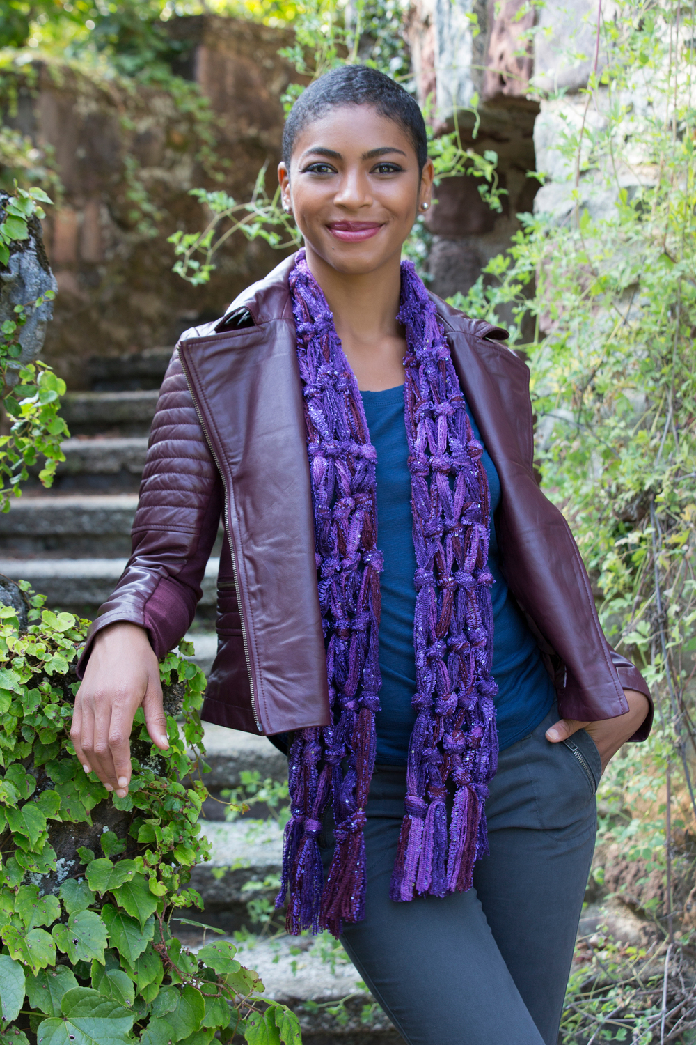 Knotted Fringe Scarf