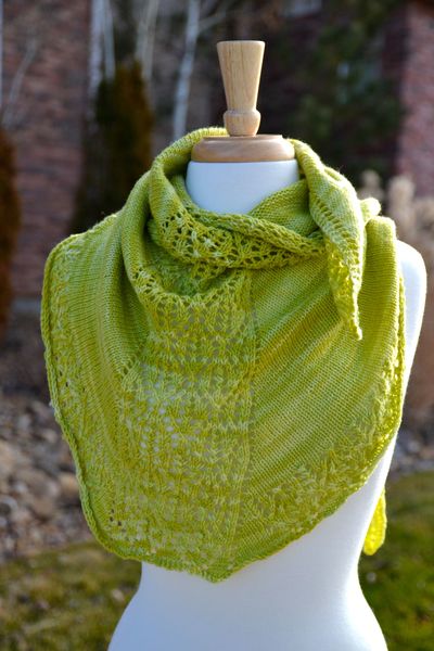 Knit Pear Sorbet Shawlette