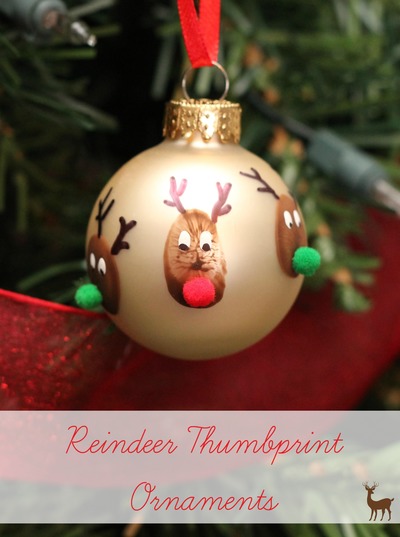 Reindeer Thumbprint Christmas Ornament Craft AllFreeChristmasCrafts